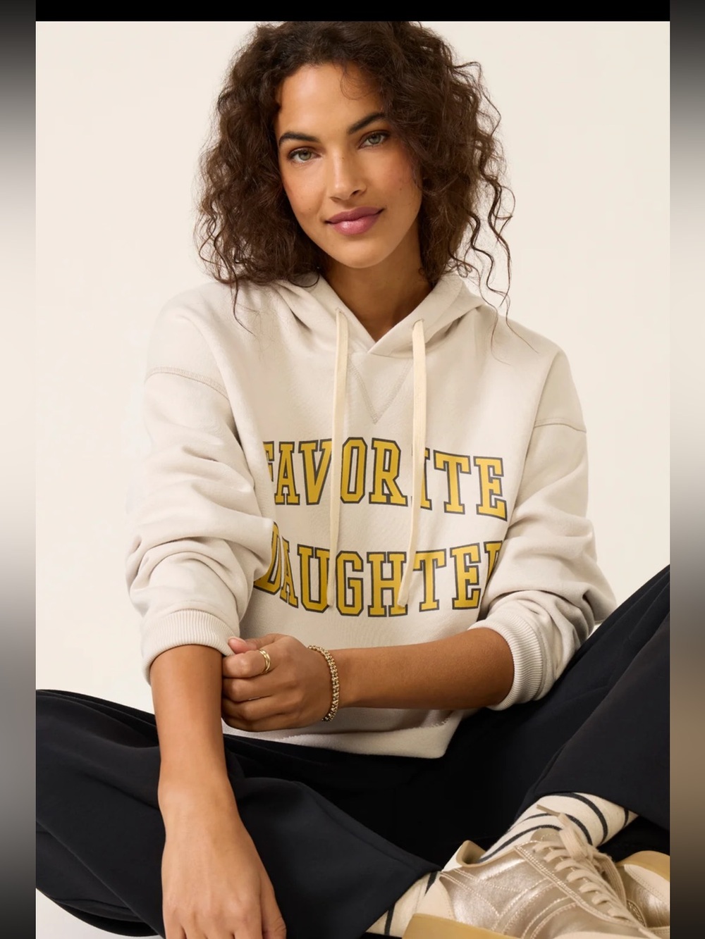 Favorite Daughter The cropped collegiate hoodie XL NWT